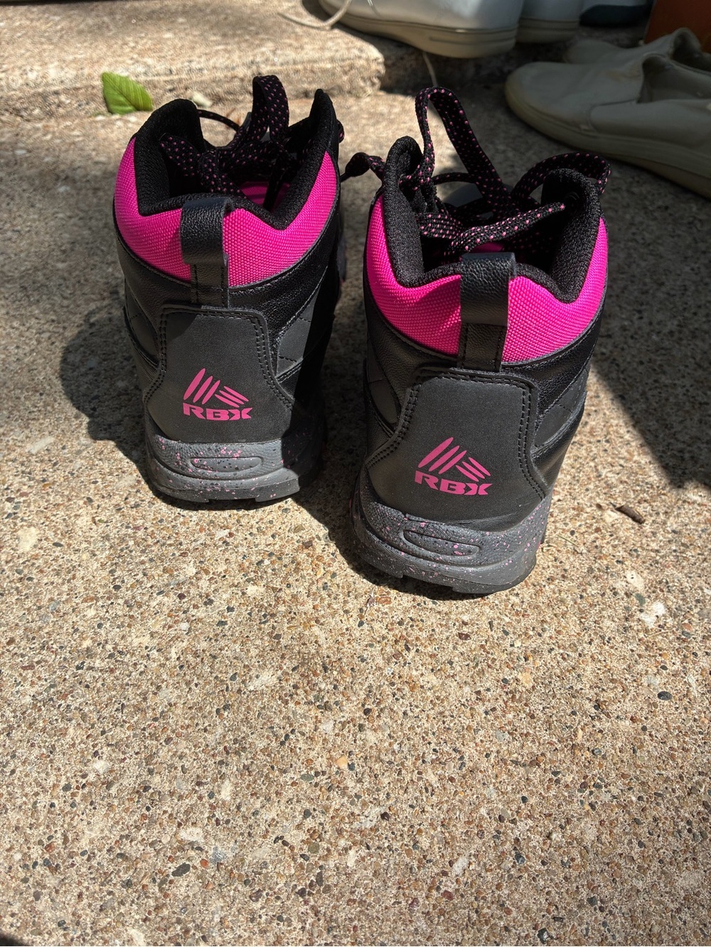 RBX Black with Hot Pink Accent Lace-Up Sneakers